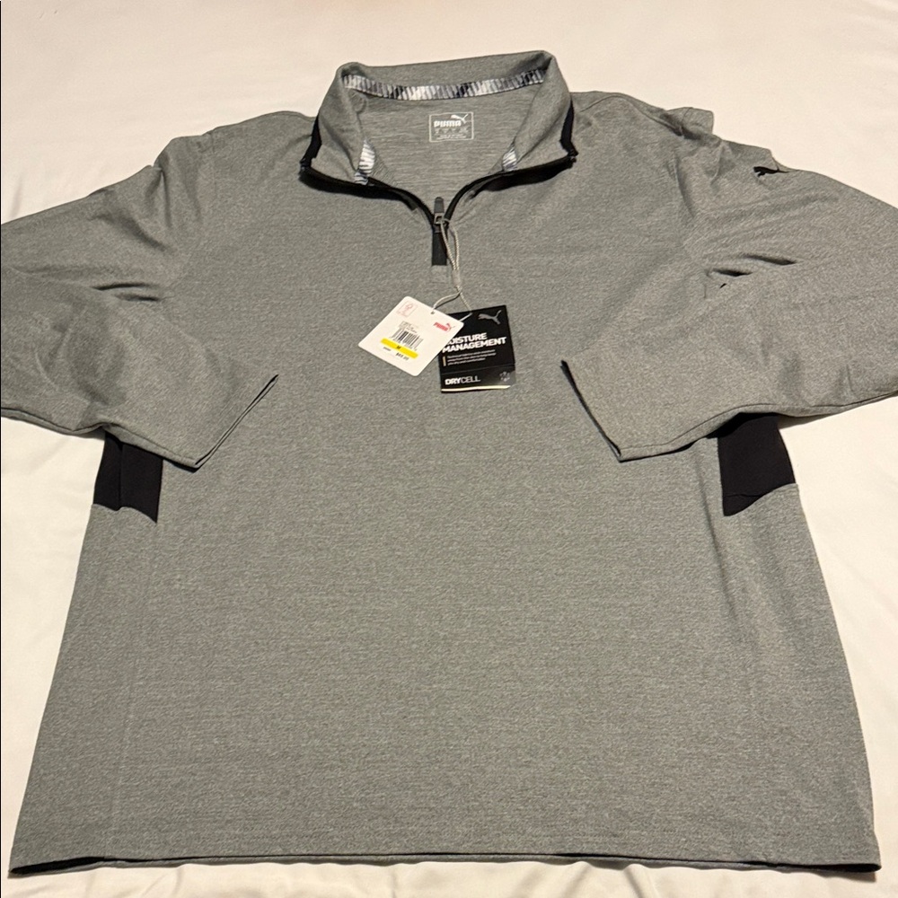 Puma Golf Dry Cell Heather Gray Athletic Top